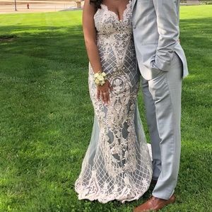 Size “10” but fits like a size 4/6 prom/ball dress.